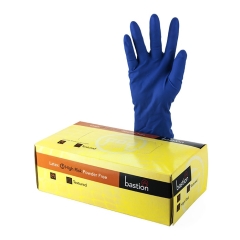 Bastion Latex High Risk Powder Free Gloves: Large - Box 50