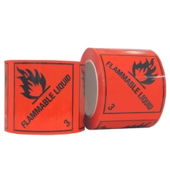 Pomona S4335 96mm x 100mm x 50M Labels: Flammable Liquid 3