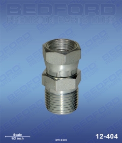 Bedford Precision 12-404 Swivel Adapter: 3/8"(m) x 1/4"(f)