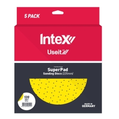 Intex Useit® Sanding Disc SuperPads 225mm: P120 - 5 Pack