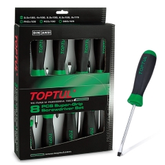 Toptul GAAE0821 Super-Grip Screwdriver Set: 8 Piece - Set