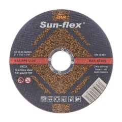 Sun-flex® INOX Cut Off Wheel: 125mm x 0.8mm x 22.23mm