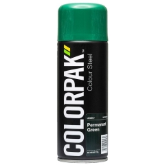 ColorPak Colour Steel Lacquer: Permanent Green - Aerosol