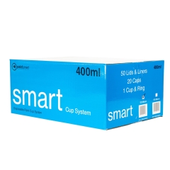 Smart Cup System Lids & Liners 125µm: 400ml - Box of 50