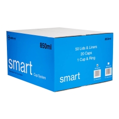 Smart Cup System Lids & Liners 125µm: 850ml - Box of 50