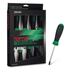 Toptul® GAAE0807 Super-Grip Screwdriver Set: 8 Piece - Set