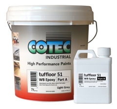 Cotec Tuffloor 5 to 1 WB Epoxy: White - 24kg Kit