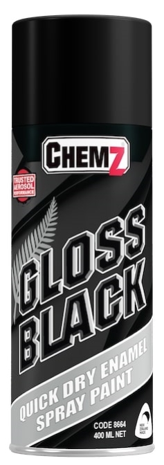 Chemz® Quick Dry Enamel Paint: Gloss Black - Aerosol