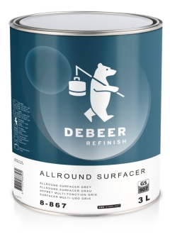 DeBeer 8-867 Allround Surfacer: Grey - 3L