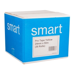 Smart Pro Tape Yellow: 24mm x 50M - Box of 36 Rolls