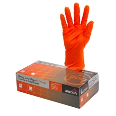 Bastion Nitrile HD Diamond Grip P/F Orange: X-Large - Box 50