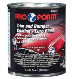 Pro Form Trim & Bumper Coating: Satin Black - 1L