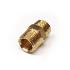 Brass Threaded Hex Nipple: 1/4" to 1/4" - Each