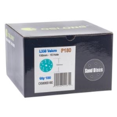 Smart L338 Film Velcro Disc 150mm 15H: P180 - Box of 100