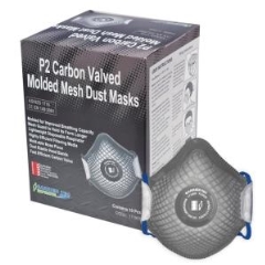 Barrier Tec P2 Carbon Valved Molded Mesh Dust Mask - Box 10