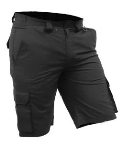 Caution Workwear 100% Cotton Cargo Shorts: Black 40/102 - Ea